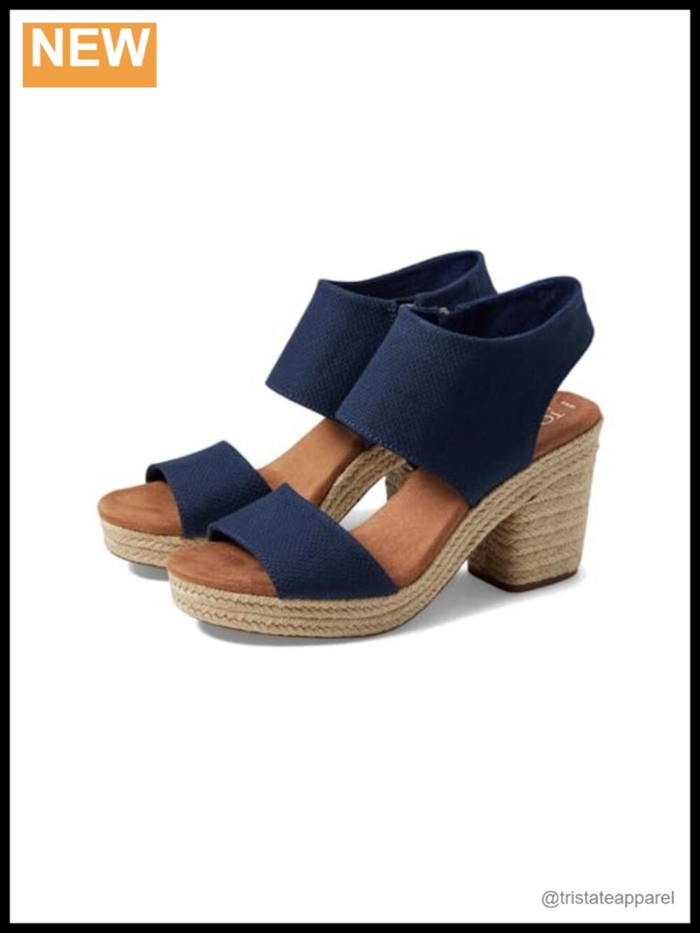 Platform Sandal Textile Upper Block Heel Ankle Strap Zip Casual